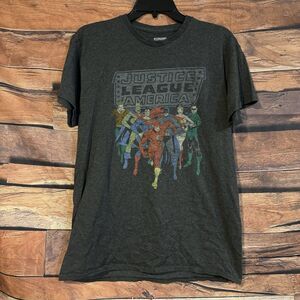 Justice League America M T-Shirt Men's DC Comics Graphic Superman Batman Flash